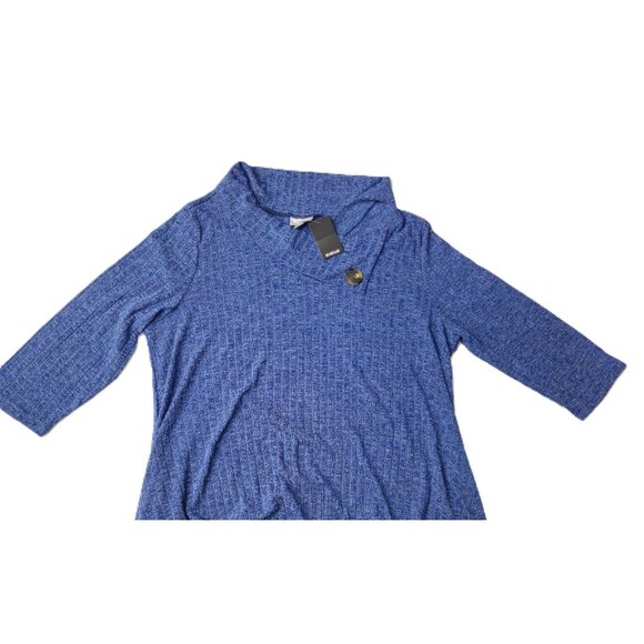 Avenue Women's Miley Rib Button Tunic Top - Size 20 (NWT) - Picture 4 of 4